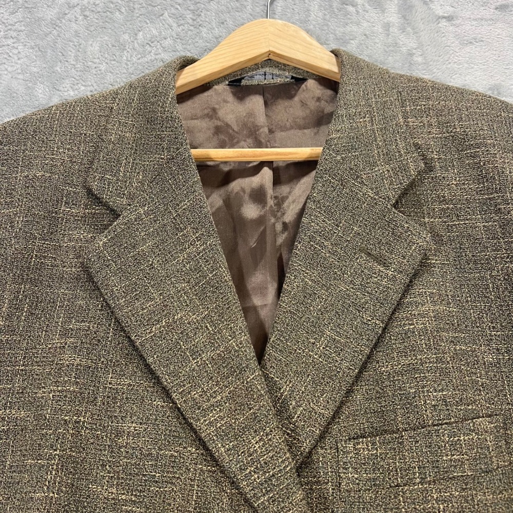 Chiavari Blazer Mens 42R Brown Cotton Wool Lanificio Calvino Vitale Italy Coat - Picture 2 of 16